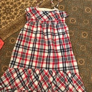 Like new red white and blue plaid summer dress